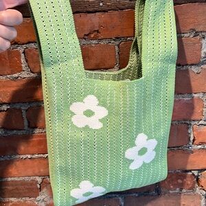 Hollow floral printed bag